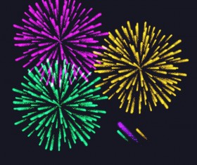 Beautiful festival fireworks effect vectors material 10
