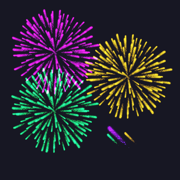 Beautiful festival fireworks effect vectors material 10