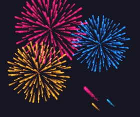 Beautiful festival fireworks effect vectors material 12