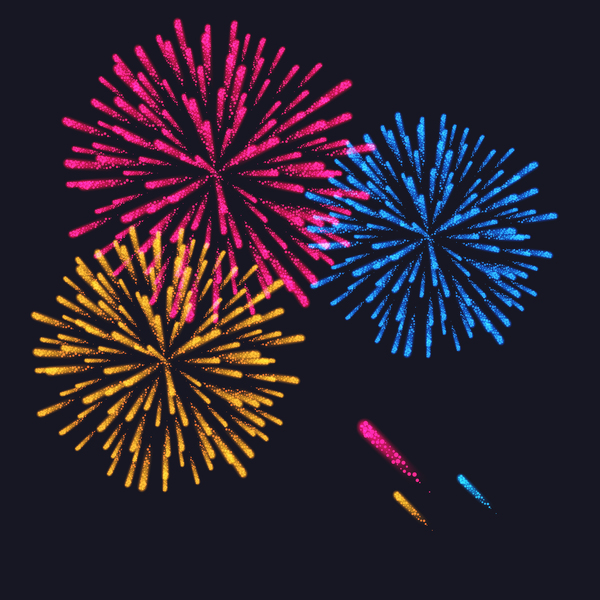 Beautiful festival fireworks effect vectors material 12