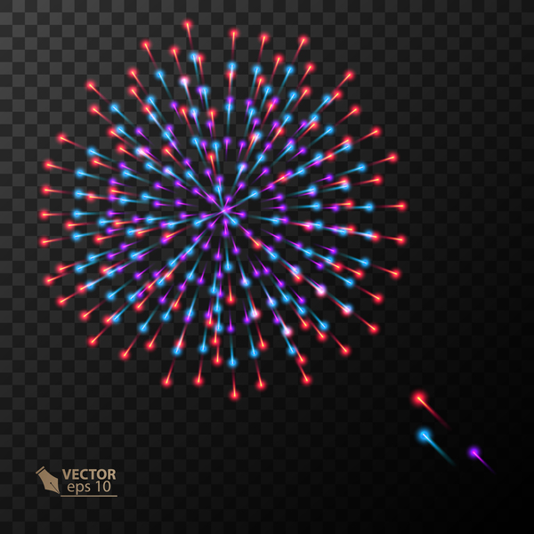 Beautiful festival fireworks effect vectors material 14