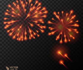 Beautiful festival fireworks effect vectors material 17