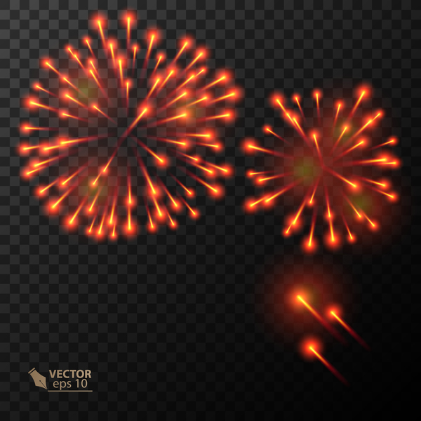 Beautiful festival fireworks effect vectors material 17