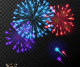 Beautiful festival fireworks effect vectors material 18