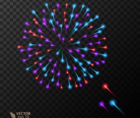 Beautiful festival fireworks effect vectors material 19