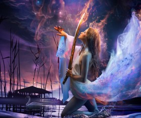 Beautiful woman art photo Stock Photo 02