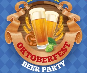 Beer party flyer template vectors 01