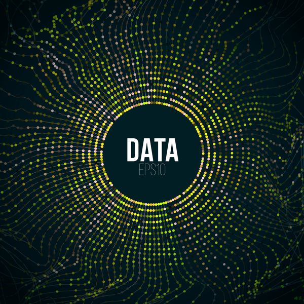 Big data abstract tech background vector 01