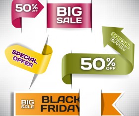 Big sale bookmarks vector material