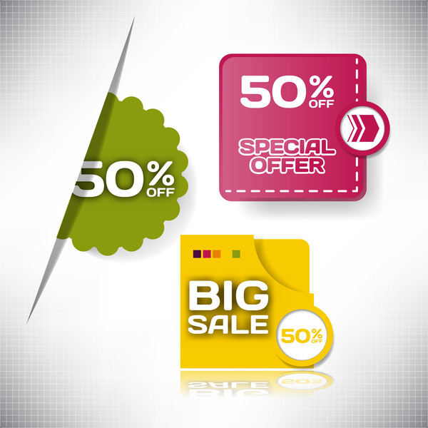 Big sale design elements vector
