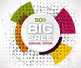 Big sale with special offer background vector
