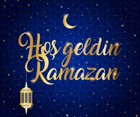 Blue styles ramazan background vector 01