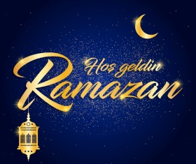 Blue styles ramazan background vector 02