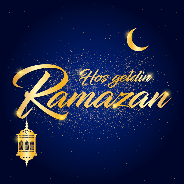 Blue styles ramazan background vector 02