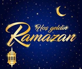 Blue styles ramazan background vector 03