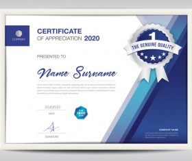Business certificate template creative design vector 01