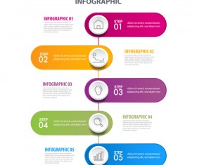 Business strategy infographic template vector 01