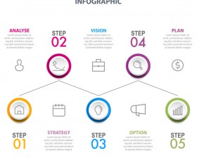 Business strategy infographic template vector 03