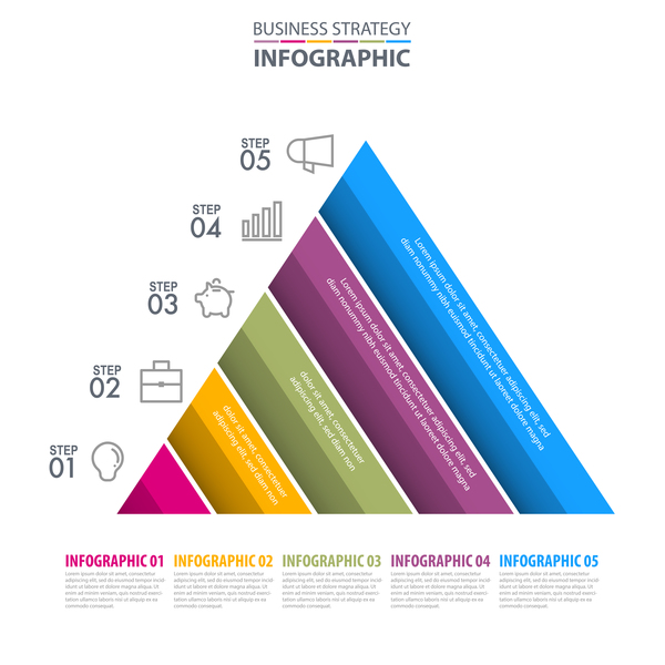 Business strategy infographic template vector 04 free download