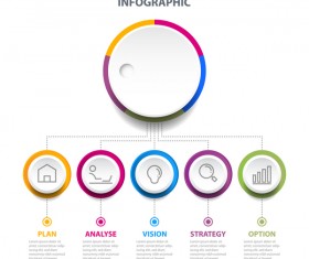 Business strategy infographic template vector 07