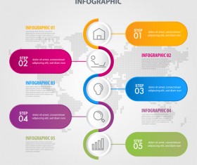 Business strategy infographic template vector 09