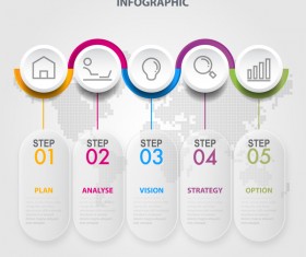 Business strategy infographic template vector 10