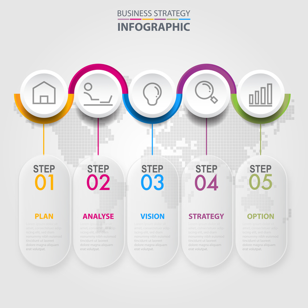Business strategy infographic template vector 10
