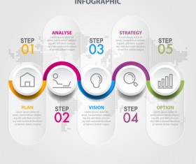 Business strategy infographic template vector 12