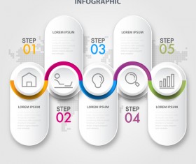Business strategy infographic template vector 13