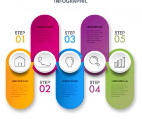 Business strategy infographic template vector 17