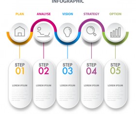 Business strategy infographic template vector 18
