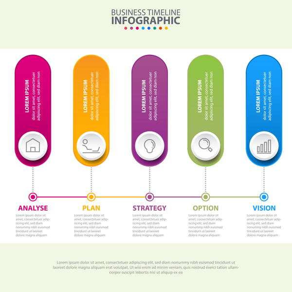 Business strategy infographic template vector 22