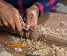 Carved woodworking Stock Photo 02