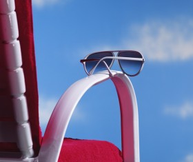 Chair handle on the sunglasses Stock Photo