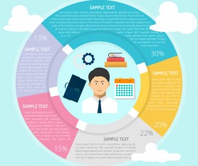 Circle frame Infographic template vector 01