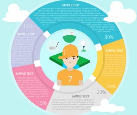 Circle frame Infographic template vector 04