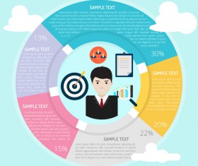 Circle frame Infographic template vector 05