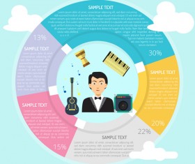 Circle frame Infographic template vector 08