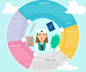 Circle frame Infographic template vector 09