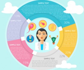 Circle frame Infographic template vector 10