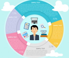 Circle frame Infographic template vector 11