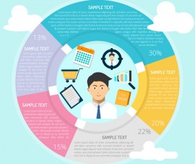 Circle frame Infographic template vector 13