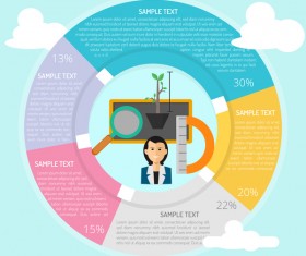 Circle frame Infographic template vector 15