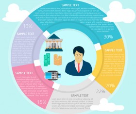 Circle frame Infographic template vector 16