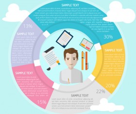 Circle frame Infographic template vector 18