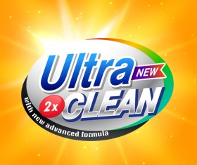 Clean supplies advertising illustration vector 01