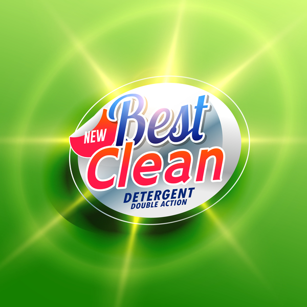 Clean supplies advertising illustration vector 02