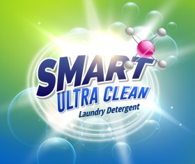 Clean supplies advertising illustration vector 04