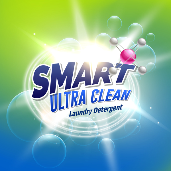 Clean supplies advertising illustration vector 04