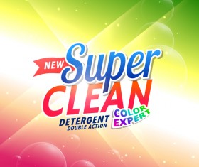 Clean supplies advertising illustration vector 07